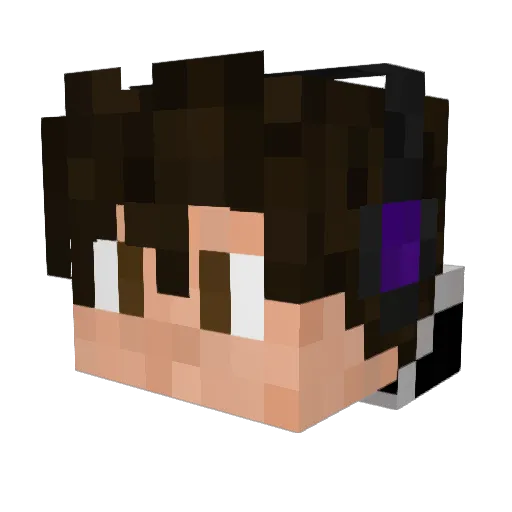 AsapGalaxy12 Minecraft avatar head, 3D render