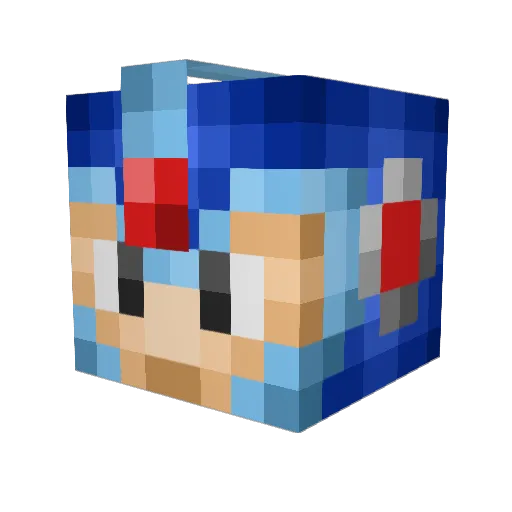 Asaph2 Minecraft avatar head, 3D render