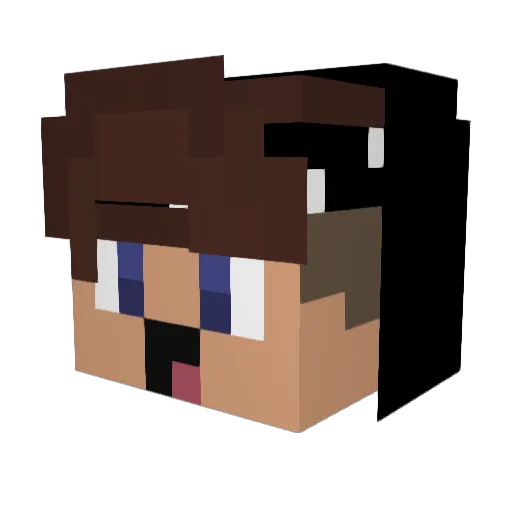 Asaq Minecraft avatar head, 3D render
