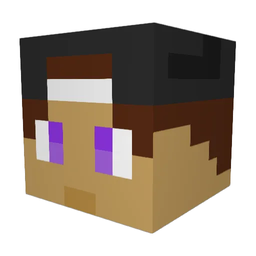 AsathorI Minecraft avatar head, 3D render
