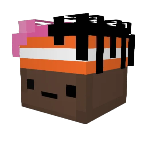 Asbo2000 Minecraft avatar head, 3D render