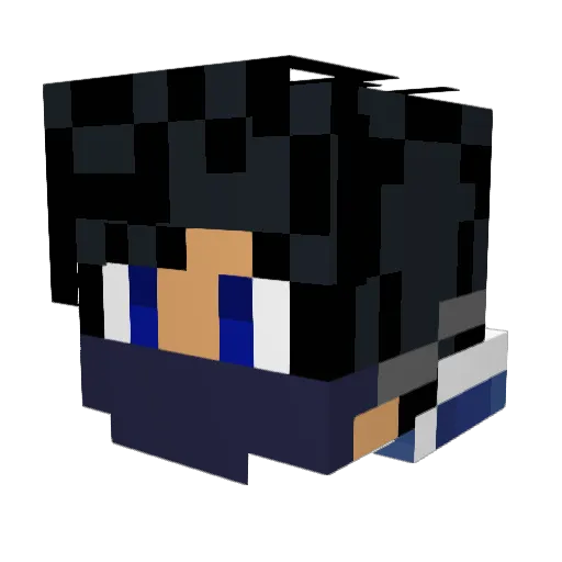 Asbro6 Minecraft avatar head, 3D render