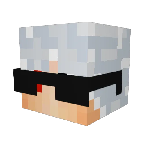 AscalonEX Minecraft avatar head, 3D render