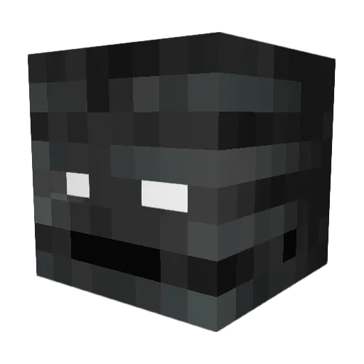 Ascalorion Minecraft avatar head, 3D render