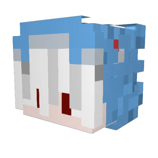 AscapeAce Minecraft avatar head, 3D render