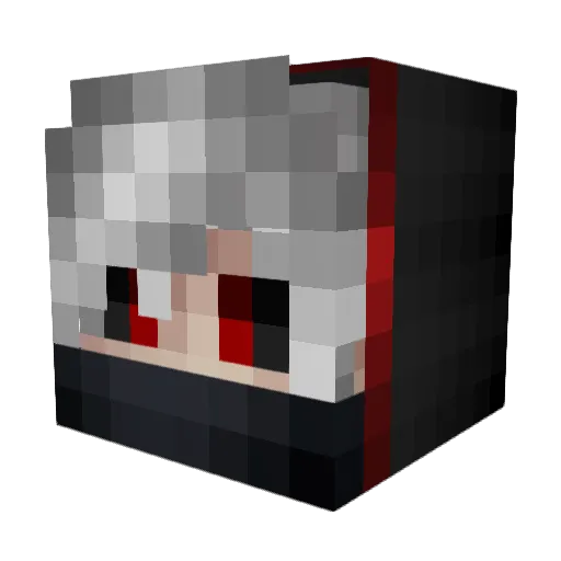 AscariVX Minecraft avatar head, 3D render