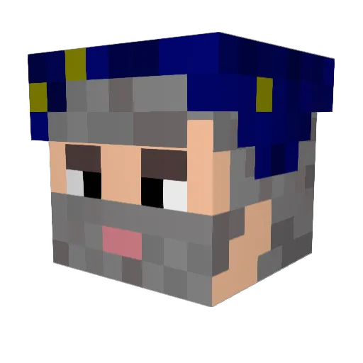 Asce13690 Minecraft avatar head, 3D render