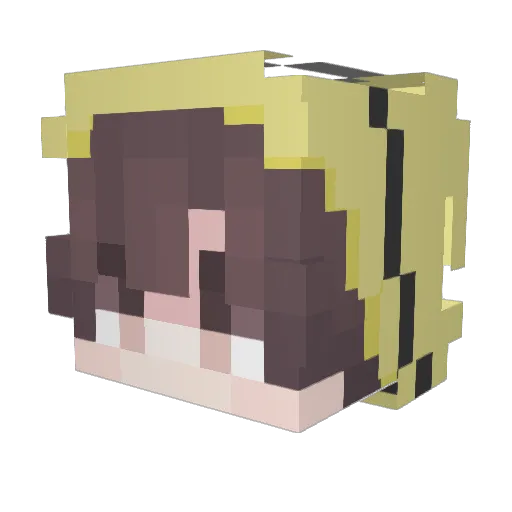 Ascen Minecraft avatar head, 3D render