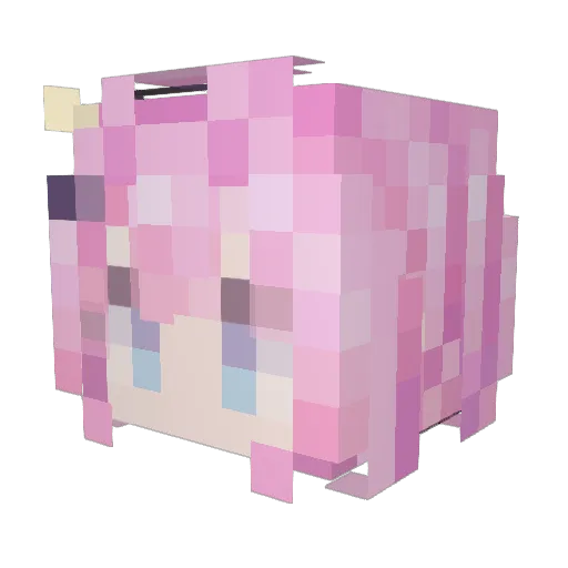 AscendedOof Minecraft avatar head, 3D render