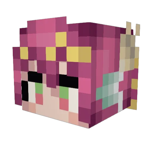 AscenderPastel Minecraft avatar head, 3D render