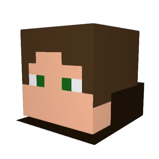 AscendingDawn Minecraft avatar head, 3D render