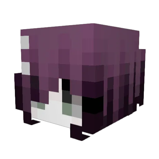 AscendingMoon Minecraft avatar head, 3D render