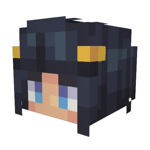 Ascendinqq Minecraft avatar head, 3D render