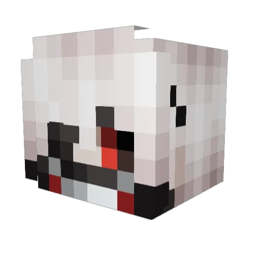 Ascents Minecraft avatar head, 3D render