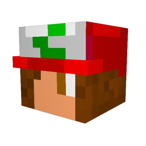 Aschaa Minecraft avatar head, 3D render