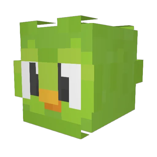 Aschnack Minecraft avatar head, 3D render