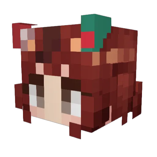 Asckule Minecraft avatar head, 3D render