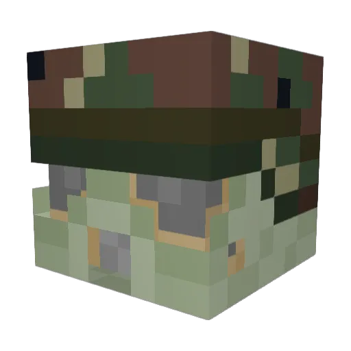Asclepiuszs Minecraft avatar head, 3D render