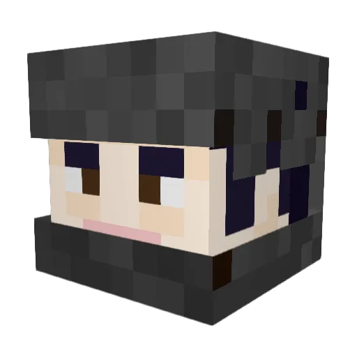 Ascrekd Minecraft avatar head, 3D render