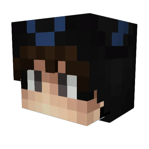 Ascription Minecraft avatar head, 3D render