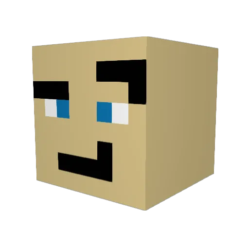 Ascual Minecraft avatar head, 3D render