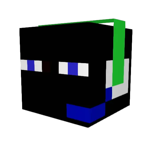 Asdcloud Minecraft avatar head, 3D render