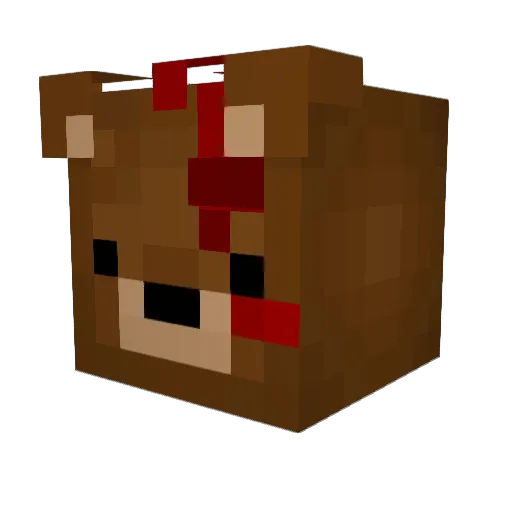 Asddds Minecraft avatar head, 3D render
