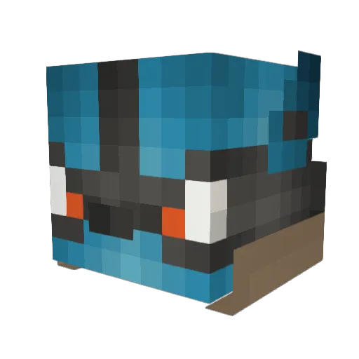 AsdePiique Minecraft avatar head, 3D render