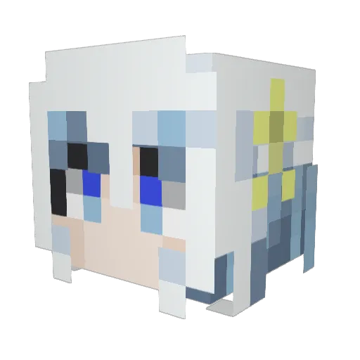 AsdenK Minecraft avatar head, 3D render