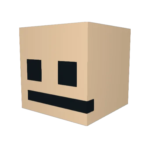 Asderch Minecraft avatar head, 3D render