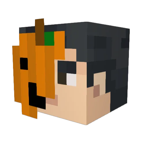 Asdesteve Minecraft avatar head, 3D render