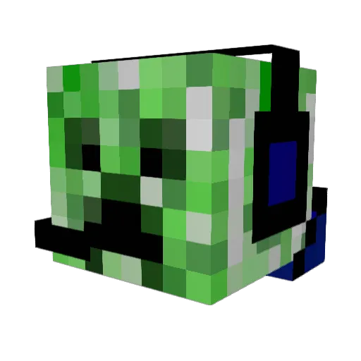 Asdf711 Minecraft avatar head, 3D render