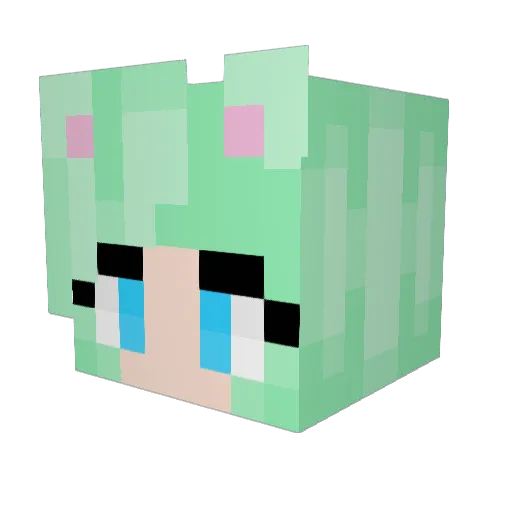 Asdov Minecraft avatar head, 3D render
