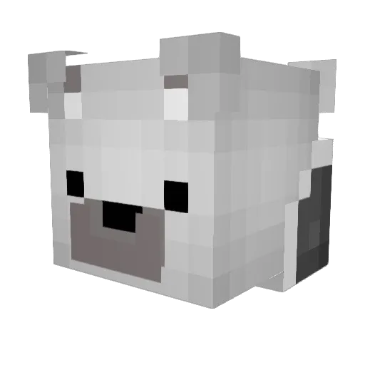 Asdver Minecraft avatar head, 3D render