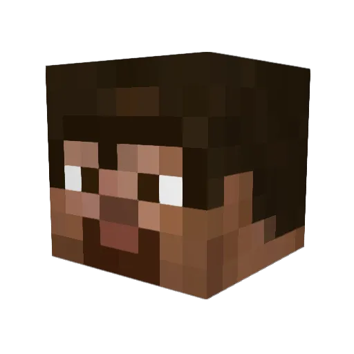 Asecult Minecraft avatar head, 3D render