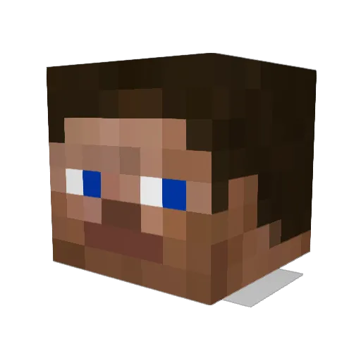 Asee Minecraft avatar head, 3D render
