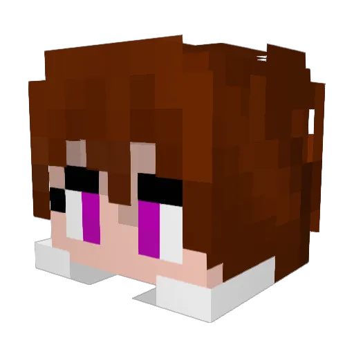 Asela1407 Minecraft avatar head, 3D render