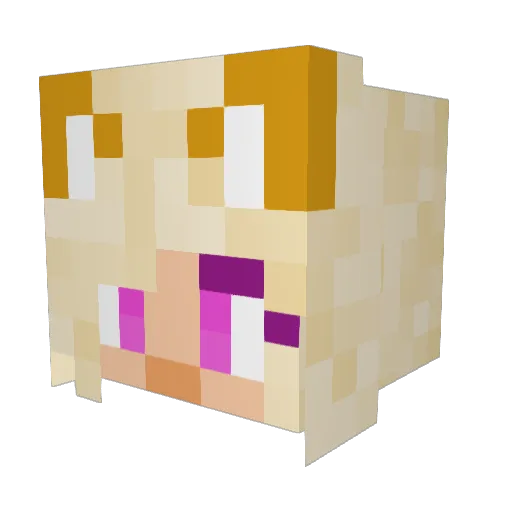 AselaDawn Minecraft avatar head, 3D render