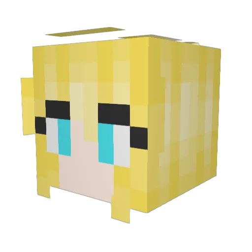 Aselgo Minecraft avatar head, 3D render