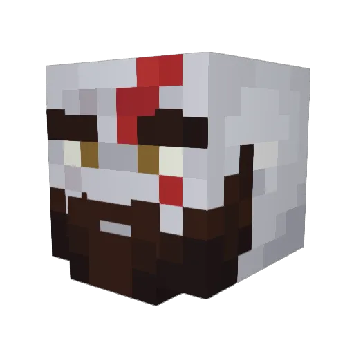 Asellma Minecraft avatar head, 3D render