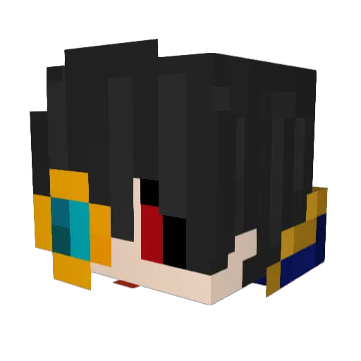 Asemu123 Minecraft avatar head, 3D render
