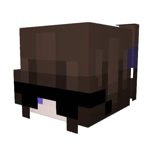 Asenea Minecraft avatar head, 3D render