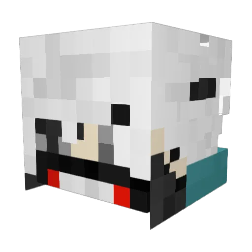 Asent04 Minecraft avatar head, 3D render