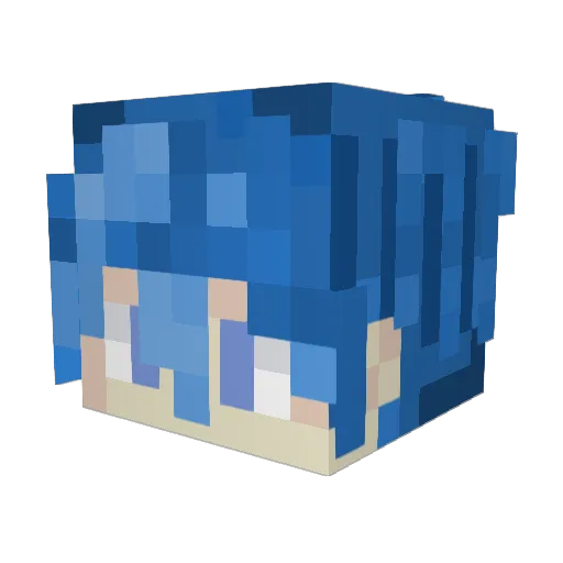 Asephine Minecraft avatar head, 3D render