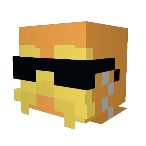 Asernate Minecraft avatar head, 3D render