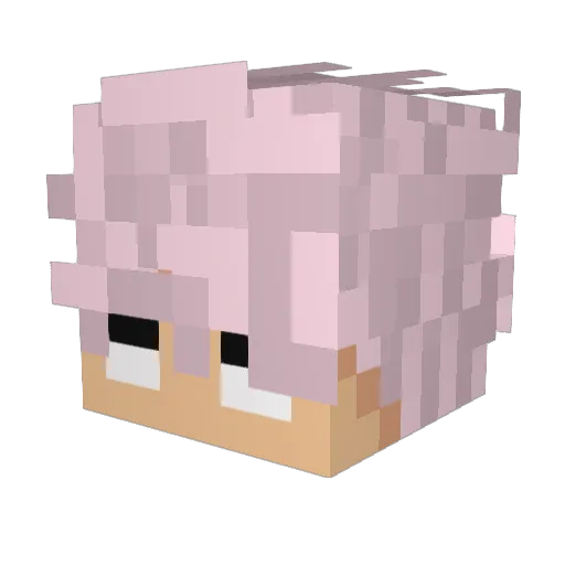 Aseyel Minecraft avatar head, 3D render