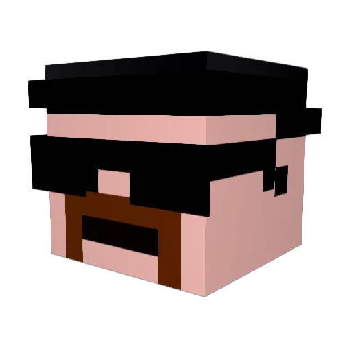 AsfaltoBread Minecraft avatar head, 3D render