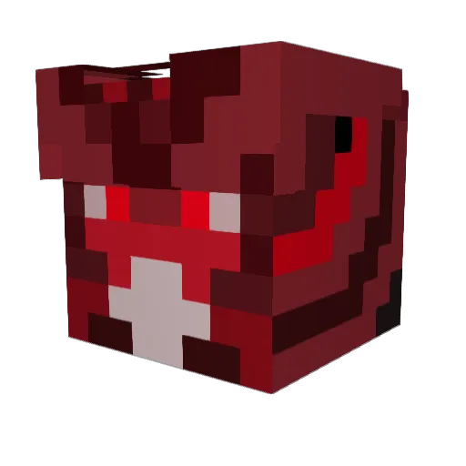 Asfax Minecraft avatar head, 3D render