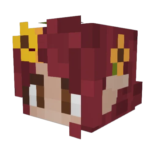 Asfil Minecraft avatar head, 3D render