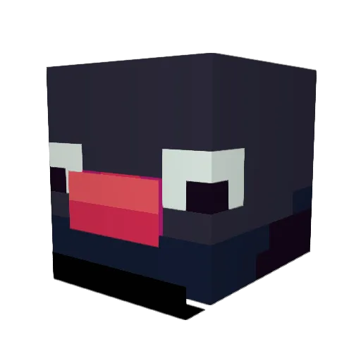 Asfono_ Minecraft avatar head, 3D render